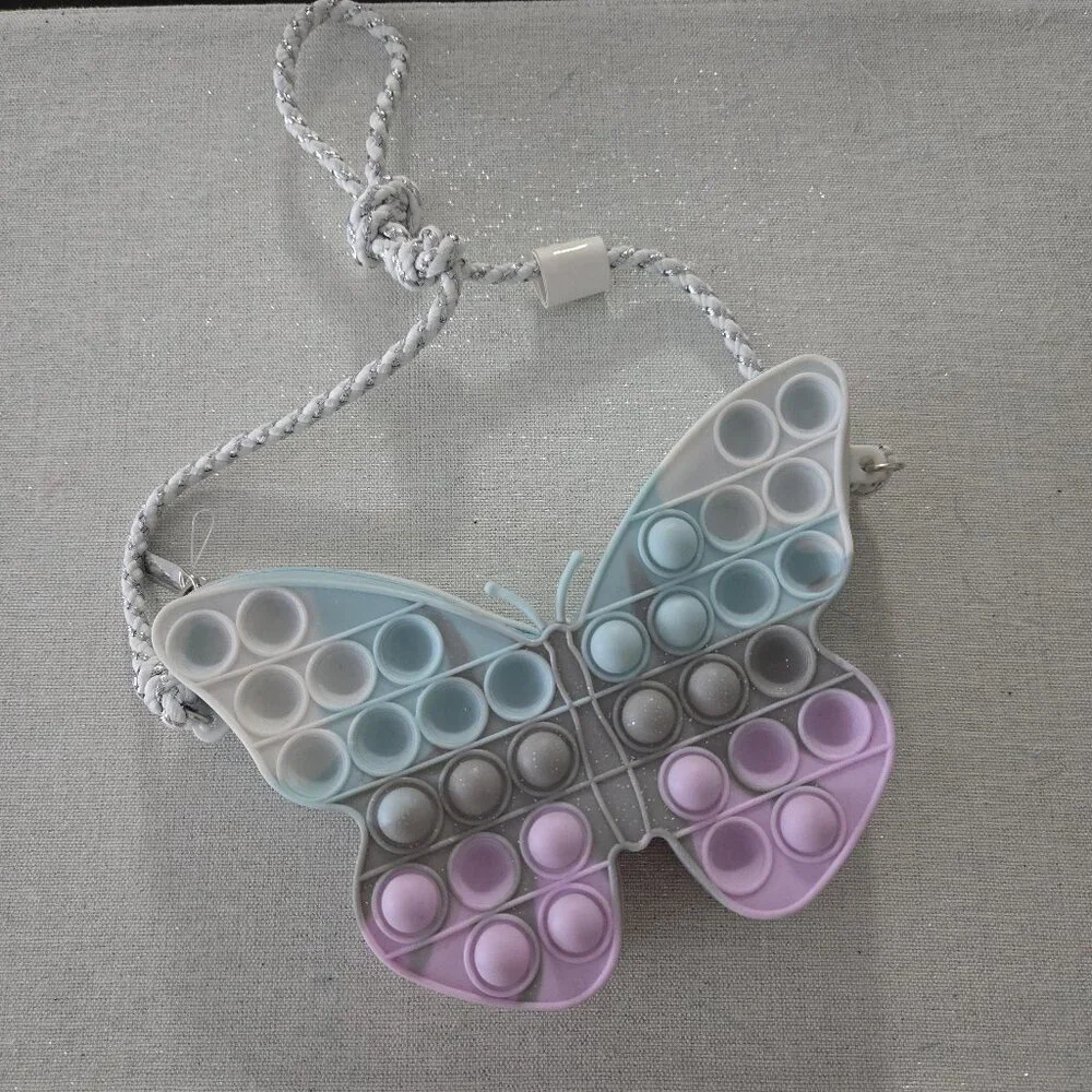 Claire's Butterfly Push Pop Bubble Pocketbook - NWOT